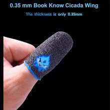 DATA FROG DataFrog 1Pair Finger Cover Suitable For  Mobile Game Finger Cover Breathable Game Controller Touch Screen Game Thumb Gloves - Blue - View 7