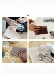 2 piezas de paños de cocina cuadrados de algodón con textura de gofre modernos, secan rápido y son absorbentes. Características clave: Engrosados y duraderos, muy absorbentes, secan rápido y fáciles de airear, con lazos para colgar. Color: Beige/Marrón. Escenarios aplicables: Adecuado para hogares, restaurantes