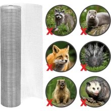 Lislark 30M Length Welded Wire Mesh Galvanised Fence Aviary Rabbit Hutch Chicken Run Coop Pet - Silver - View 2