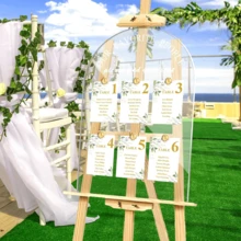Acrylic Wedding Seating Chart, Welcome Please Find Your Seat Sign, Wedding Party Ceremony And Reception Decor - Multicolor - View 2