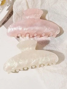 قطعتان من مشابك الشعر الأنيقة عالية الجودة بشكل صدفة - مشابك شعر نصف دائرية عتيقة بسيطة، بنمط رخام بيج دافئ وزهري، اكسسوارات شعر لحفلة الشاي الحلوة، للسفر، لوازم الشعر، هدايا جوارب للنساء، هدايا جوارب ، هدايا ، هدايا جوارب للبالغين، لوازم الشعر، هدايا جوارب ، اكسسوارات شعر عيد الميلاد، أفكار هدايا للنساء، هدايا جوارب للجمال - متعدد الألوان - مشاهدة 3