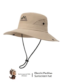 1pc Men's Sun Protection Fishing Bucket Hat, Outdoor Hiking Camping Cowboy Hat Against UV - One Piece Bucket Hat - View 11