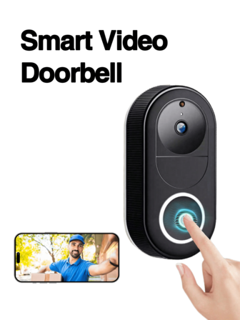 Wireless Visual Smart Doorbell, Doorbell Surveillance Camera, 2.4GHZ WiFi Low Energy Video Doorphone With Cell Phone Remote Intercom/Humanoid Monitoring/Cloud Storage