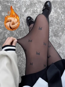 1 par de 80g/200g Meia-calça/Collant Preto/Marrom Feminino, Estampa de Onda, Amor, Coração, Laço, Estampa de Leopardo, Mostra o Tom de Pele, Sexy, Alta Elasticidade, Legging Ajustada, Macia e Suave, Modelagem de Perna na Moda, Adequado para Fashionista, Moça Jovem, Adolescente, 15-25°C, Meia-calça para Primavera/Outono/Inverno, Festa, Discoteca, Várias Festas, Esportes, Lazer, Negócios e Outros Usos Diários.