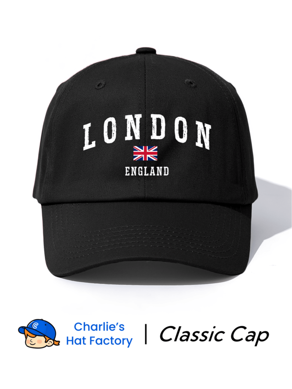 1 buc Șapcă de baseball cu imprimeu LONDON, clasică, casual, elegantă, vintage, bandă anti-transpirație moale, mărime reglabilă, protecție solară ușoară, pălărie vintage versatilă pentru tătic, potrivită pentru sporturi în aer liber, purtare zilnică, petrecere, vacanță, cadou perfect pentru familie și prieteni