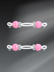 CIZME 1对可爱水晶假乳环，女士日常装饰配饰，彩色仿乳环，无需穿孔 - Fake Nipple Rings-2 - 查看 21