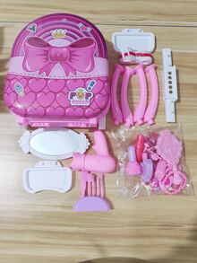 4-In-1 Multifunctional Makeup Backpack For Girls, Simulated Makeup Interactive Playset With Handbag, Desk, Floor, Suitable For 3-12 Years Old, Creative Gift For Birthday, Christmas - Multicolor - View 4