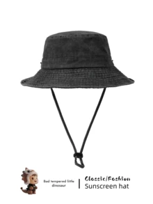 1 件装男士帽檐遮阳帽，徒步露营钓鱼牛仔帽，防紫外线 - 一件裝男士漁夫帽 - 查看 12