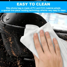 Soporte para teléfono móvil en el manillar, bolsa soporte para teléfono de bicicleta, soporte para teléfono de bicicleta con pantalla táctil para marco delantero, para motocicleta, e-bike, bolsa giratoria 360° a prueba de agua para teléfono celular