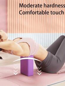 High Density EVA Yoga Blocks - Enhance Flexibility, Ideal For Pilates And Stretching Exercises, Perfect For Home Gym And Training, Made Of Durable Foam; Set Includes Yoga Mat And Solid Color Yoga Blocks, Suitable For Shaping, Leg Raises, Yoga And Pilates; This Yoga Stretch Strap Can Be Used As An Accessory Tool For Dance Practice, Beginners And Adults.