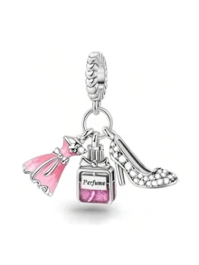 1 buc Pandantiv cu toc înalt în formă de zeiță Globe-Trekking din argint, pentru sezonul de absolvire, șapcă de burlac, design cu coroană de prințesă, cu pandantiv brățară originală - Bijuterii artizanale din email negru pentru femei, cadou