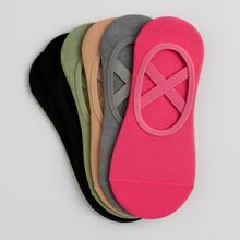 Kit 3 Pairs Of Adult Non-Slip Pilates Yoga Fitness Women's Activities Slipper Socks - 彩色 - 查看 6