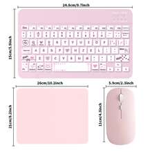 Bluetooth Keyboard Mouse Set, Including Mouse Pad, Portable Wireless Keyboard (150mAh), Compatible With Samsung Tablets, Apple IPad (IOS 13 And Above), Android Smartphones And Windows Systems