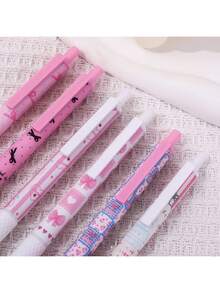 6 支装，粉色蝴蝶结速干凝胶笔，0.5 毫米细笔尖，书写流畅，适用于办公室和教室用品，青少年成人家庭办公室家庭教育课堂写作写作专用通用书写笔期末考试凝胶笔圆珠笔套装，节日文具礼品，教室用品，情人节儿童礼物，圆珠笔，钢笔，文具，蝴蝶结，返校