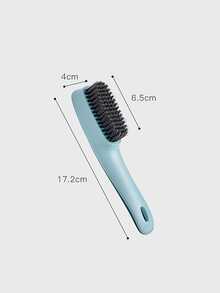 1pc Shoe Cleaning Brush, Nordic Style Long Handle Shoe Brush, Shoe Cleaning Brush, Plastic Clothes Scrubbing Brush, Household Cleaning Tool