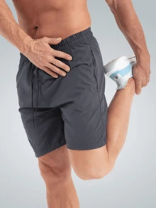 TACTEL BERMUDA WITH ELASTANE AND ZIPPER POCKET - Gris Oscuro - Ver 2