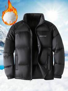 1PC Winter New Outdoor Sports Cotton Jacket Men's Casual Hooded Top Hooded Thick Jacket