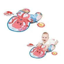 Infant Tummy Time U-Shaped Learning Pillow, Featuring Colorful Cartoon Animal & Nature Designs - Soft Polyester Infant Activity Seat For Motor Skill Development Interactive Sensory Play, Baby Play Mat, Playful Character Design, Durable Baby Toy, Christmas & Halloween Gift