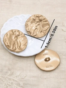 5/10 High-End Customized And Irregularly Designed Metal Buttons, Suitable For Clothing Decoration Buttons Such As Jackets, Shirts, Cardigans, Etc., With Strong Design And Sewing Accessories - Gold - View 9
