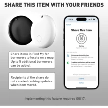 迷你 AirTag 智能追踪器、全球 GPS 追踪器、物品防丢失报警器、汽车 GPS 定位器、兼容 Apple“查找”应用程序（仅限 IOS）、低功耗、可更换 CR2032 纽扣电池、适用于钥匙、包、行李箱、万圣节和圣诞节礼物（不适用于 Android） - 彩色 - 查看 6