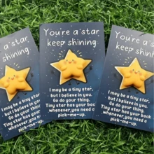 5/10 piezas ¡talla grande vendido de YOOX! Adorables tarjetas con forma de estrella de 8x5,5 cm para iluminar su brillo interior. Perfectas para deseos de cumpleaños, aliento, deseos de recuperación, etiquetas de regalo para fiestas, motivación académica, Navidad, Acción de Gracias y difundir energía positiva.