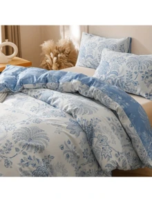 Brushed Microfiber White Boho Pattern Printed Bedding Duvet Cover Set, Includes Duvet Cover + Pillowcase, Dorm Bedding Back To School Bedding