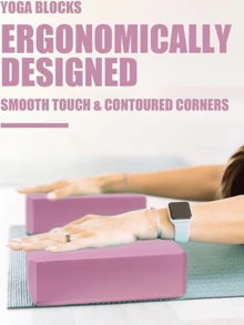 High Density EVA Yoga Blocks - Enhance Flexibility, Ideal For Pilates And Stretching Exercises, Perfect For Home Gym And Training, Made Of Durable Foam; Set Includes Yoga Mat And Solid Color Yoga Blocks, Suitable For Shaping, Leg Raises, Yoga And Pilates; This Yoga Stretch Strap Can Be Used As An Accessory Tool For Dance Practice, Beginners And Adults.