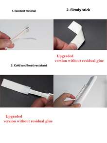 12pcs Heavy Duty Picture Frame Hanging Strips Set, Easy To Use, No Trace Left, Heavy Duty Frame Hanging Straps With Super Strong Double-Sided Hook & Loop Tape, Can Fix Frames & Posters On Smooth Surfaces Like Glass, Wood Without Nails, Ideal For Decorating Living Room - Multicolor - View 5