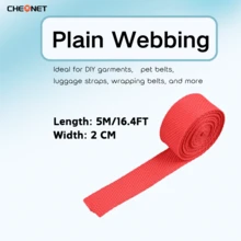 1pc PP Webbing Canvas Polyester Ribbon, Suitable For Backpack Binding, Bag Crafts DIY, Belt Bags, Pet Supplies