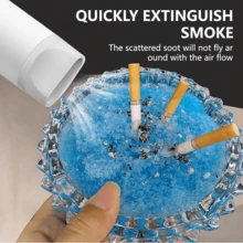 Areia para Cinzeiro Outdoor, Areia Mágica para Cinzeiro, Cinzeiros Sem Fumaça para Cigarros Internos, Extingue Rapidamente a Fumaça e Adsorve a Fuligem, Previne o Fumo Passivo, Eliminador de Odores, Aromatizante de Ar