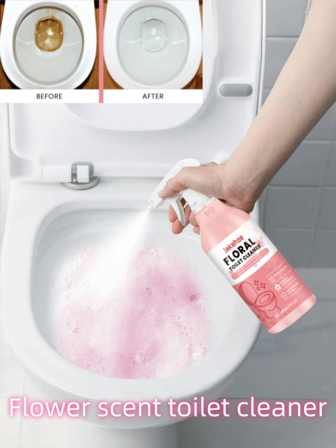 Floral Scented Toilet Cleaner, Bathroom Toilet Cleaning Agent, Removes Odor And Stains, Floral Fragrance