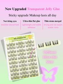 90 racimos de pestañas postizas de estilo pop con efecto de ojo de gato y rizo C, autoadhesivas y voluminosas. Grosor de 0,05 mm, longitud mixta de 7-14 mm. Juego de pestañas postizas para extensiones sin necesidad de pegamento. Mechones ligeros y hechos a mano con imitación de pelo de marta, adecuados para estilos de ojos de zorro y cómicos. Naturalmente esponjosas, ligeras y reutilizables.