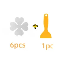 7 pièces Tapis de bain antidérapants en PEVA et caoutchouc auto-adhésifs, stickers antidérapants en forme de cœur et de trèfle pour baignoire, fournitures de salle de bain, décalcomanies de baignoire, tapis antidérapants de douche