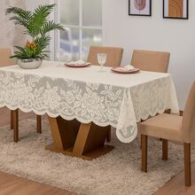 Straw - Kitchen Tablecloth With 6 Lace Chairs 2.30 X 1.50 - Light Yellow - View 3