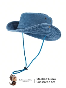 1 件装男士帽檐遮阳帽，徒步露营钓鱼牛仔帽，防紫外线 - 一件裝男士漁夫帽 - 查看 18