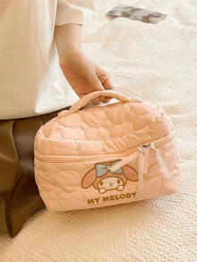 Túi đựng mỹ phẩm  Cloud Velvet, Dung tích lớn, Nhiều màu sắc (), Họa tiết hoạt hình dễ thương, Khóa kéo đôi, Vải bền chất lượng cao, Cảm giác có kết cấu, Đường khâu gọn gàng, Lý tưởng khi đi du lịch, Sử dụng hàng ngày, Quà tặng hoàn hảo cho cô ấy, Túi đựng đồ cho nữ, Túi đựng đồ trang điểm, Phụ kiện hàng ngày không thể thiếu - Hồng - Xem 6