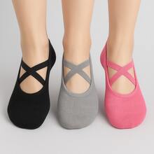 Kit 3 Pairs Of Adult Non-Slip Pilates Yoga Fitness Women's Activities Slipper Socks - 彩色 - 查看 3