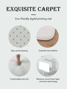 1pc Kitchen Mat Cushioned Anti Fatigue Floor Mat, Thick Non Slip Waterproof Kitchen Rugs And Mats, Standing Mat For Kitchen,Floor,Home,Office,Desk,Sink,Laundry ,Room Decor - Grey - View 3