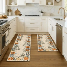 1pc Vintage Pattern Printed Rug, Faux Wool Mat - Highly Absorbent, Easy To Clean, Suitable For Home Decor, Farmhouse, Entryway, Indoor, Room, Kitchen, Dining Room, Small Office/Home Office, Sink, Laundry Room, Doormat, Kitchen Mat, Non-Slip Mat - Multicolor - View 7