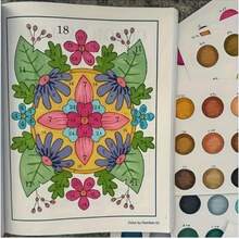 Color By Number For Adults – 75 Relaxing Designs With Flowers, Animals, Mandalas, And Landscapes - A - Xem 3