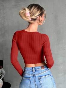 DUKEZA Women Tops - Burgundy - View 2
