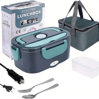 SOKANY Electric Lunch Box Food Warmer - Herrfilk Portable Food Heater For Car & Home - Leak Proof, Lunch Heating Microwave For Truckers With Removable Stainless Steel Container 1.5 L