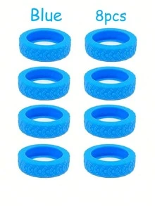 8 piezas/Set Cubiertas de Ruedas de Equipaje, Cubiertas de Ruedas de Silla de Oficina, Cubiertas Protectoras Portátiles de Ruedas de Equipaje de Silicona Colorida, Cubiertas Universales de Ruedas de Equipaje, Cubiertas de Ruedas Reductoras de Ruido para Silla de Oficina, Accesorios de Viaje, Adecuado para la Mayoría de Juegos de Equipaje con Ruedas, Cubiertas de Ruedas de Equipaje de Mano - Multicolor - Ver 11