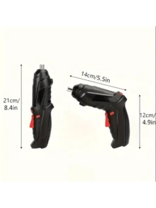 1 قطعة [طقم مثقاب لاسلكي صغير] بطارية ليثيوم قابلة للشحن عبر USB، مثقاب صغير محمول لاسلكي، مفك كهربائي لاسلكي، طقم أدوات كهربائية للإصلاحات المنزلية