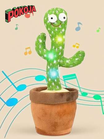 Christmas Decoration 1pc Dancing Cactus Plush Doll With Light & Sound, Repeat What You Say, Dolls, Christmas, Doll,Toys,Christmas,Toy