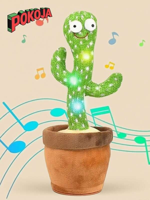 Christmas Decoration 1pc Dancing Cactus Plush Doll With Light & Sound, Repeat What You Say, Dolls, Christmas, Doll,Toys,Christmas,Toy