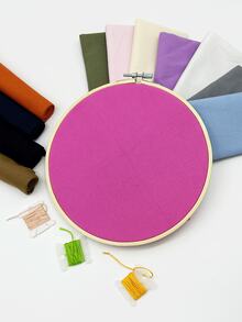 11.81 英寸 X 11.81 英寸纯色绣花布，有粉色、米色、白色、蓝色、橙色、海军蓝、绿色、灰色、棕色、紫色、黑色、酒红色可选，适合缝纫、DIY 刺绣