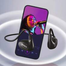 Fone De Ouvido Sem Fio Stereo Bluetooth Corrida Fitness Hrebos HS-406 - Preto - Visão 3