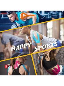 1 لفة 5 سم * 5 م شريط لاصق كينيسيو مرن لعضلات الصدر والركبة والكوع، معدات وقائية للياقة البدنية، شريط رياضي للجيم وملحقات رياضية