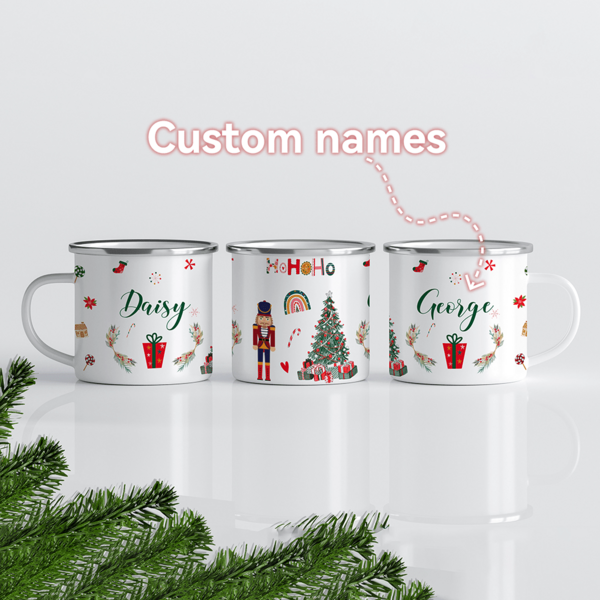 1 pieza Taza personalizada de 11oz para Nochebuena, taza de Navidad para niños, regalo de Navidad personalizado, regalo de Amigo Invisible, taza para chocolate caliente